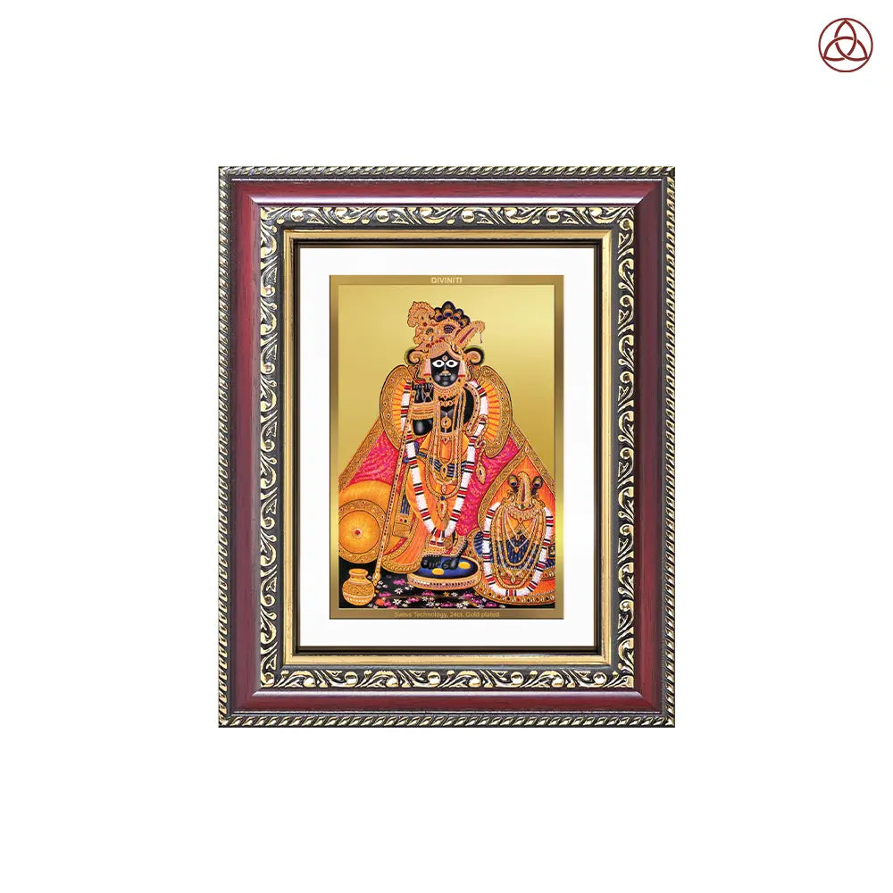 Banke Bihari | Kunjbihari Wall & Tabletop Photo Frame in 24K Gold Plated Foil