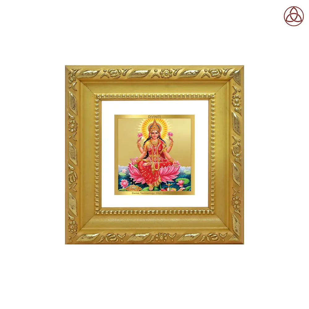 Goddess Lakshmi | Devi of Wealth & Prosperity Tabletop Frame in 24K Gold Plated Foil