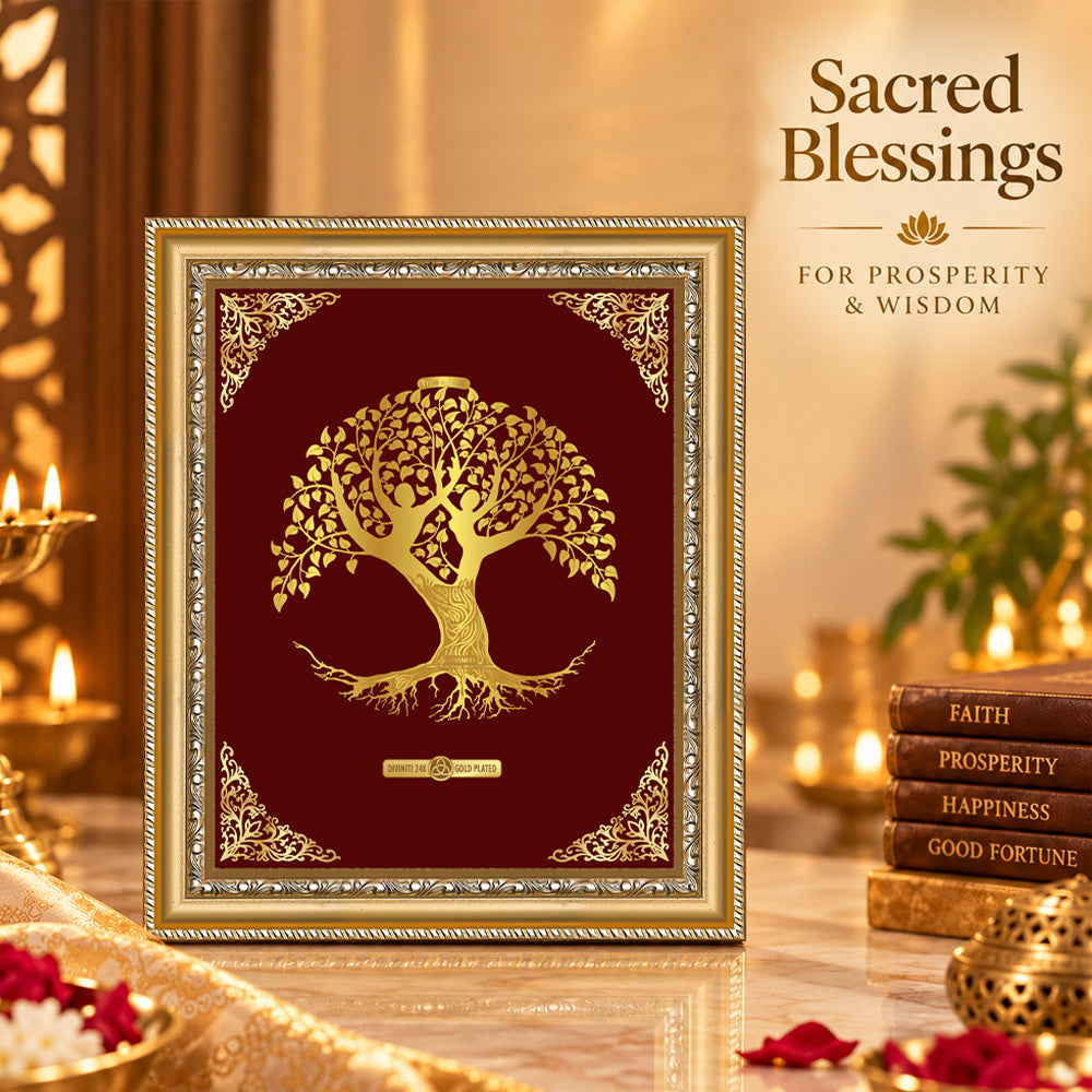 24K Gold-Plated Tree of Life Frame | Premium Gift Box | 12x18 CM