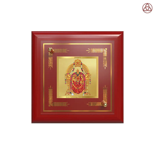 Goddess Padmavati | Consort of Lord Tirupati Balaji Tabletop Frame in 24K Gold Plated Foil
