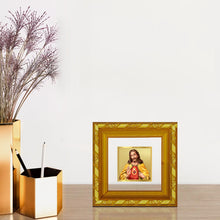 Load image into Gallery viewer, DIVINITI 24K Gold Plated Jesus Christ Photo Frame For Home Decor, Tabletop, Gift (10.8 X 10.8 CM)
