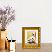 Load image into Gallery viewer, DIVINITI 24K Gold Plated Baba Deep Singh Photo Frame For Living Room, Festival Gift (15.0 X 13.0 CM)
