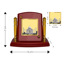 Load image into Gallery viewer, Diviniti 24K Gold Plated Taj Mahal For Car Dashboard, Home Decor Shoepiece, Royal Gift (7 x 9 CM)
