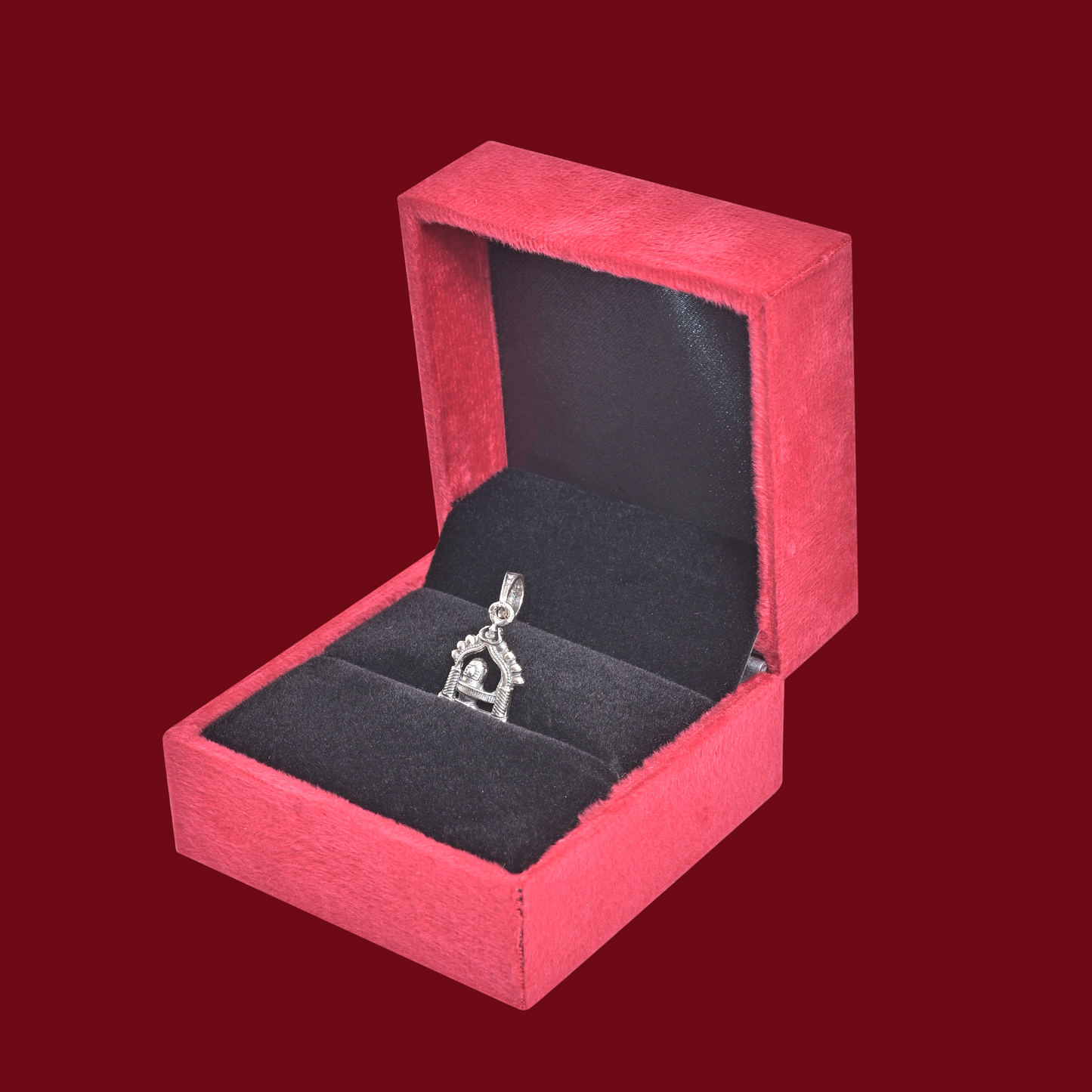 925 Pure Silver Shiv Ling Pendant for Men, Women & Kids Divine God Pendant for Birthday, Anniversary, Special Occasion Gift (1.5x1.4 CM 3 g)