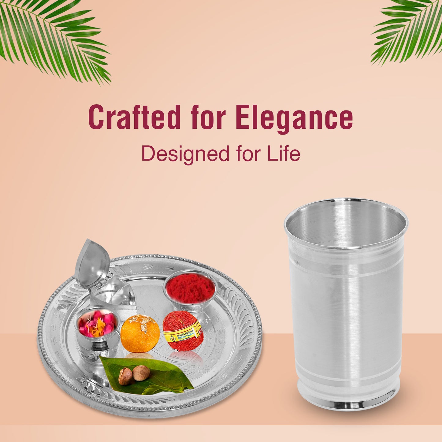 925 Pure Silver Glass for Pooja and Gifting Mandir Puja Purpose (79g)