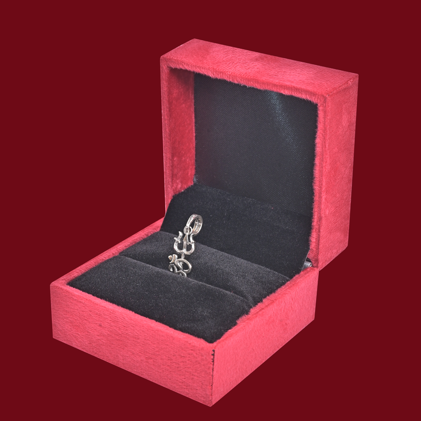 DIVINITI 925 Pure Silver Trishul with Om Pendant for Men, Women & Kids Divine God Pendant for Birthday, Anniversary, Special Occasion Gift (2.1x1 cm, 1g)