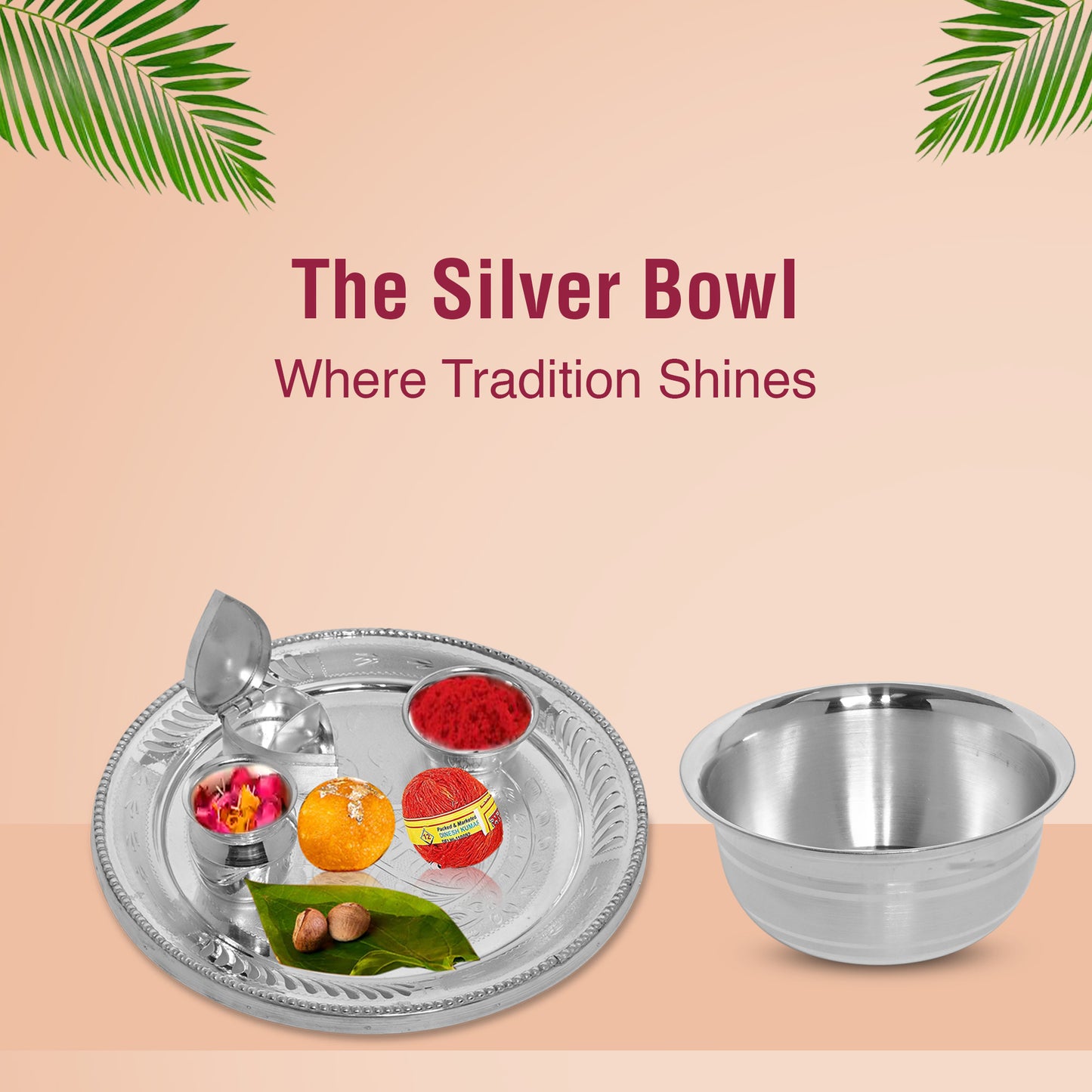 DIVINITI 925 Pure Silver Katori Bowl for Pooja and Workplace Gifting Mandir Puja Purpose (19g)