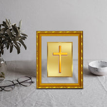 Load image into Gallery viewer, DIVINITI 24K Gold Plated Holy Cross Photo Frame For Home Wall Decor, Exclusive Gift (21.5 X 17.5 CM)
