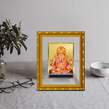 Load image into Gallery viewer, DIVINITI 24K Gold Plated Dagdu Ganesh Photo Frame For Home Wall Decor, Tabletop (21.5 X 17.5 CM)
