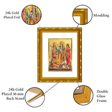 Load image into Gallery viewer, DIVINITI 24K Gold Plated Ram Darbar Photo Frame For Home Wall Decor, Festival, Puja (21.5 X 17.5 CM)
