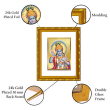 Load image into Gallery viewer, DIVINITI 24K Gold Plated Vishnu Ji Photo Frame For Home Wall Decor, TableTop, Puja, Gift (21.5 X 17.5 CM)
