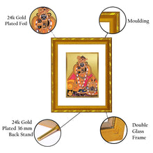Load image into Gallery viewer, DIVINITI 24K Gold Plated Bankey Bihari Photo Frame For Home Wall Decor, Tabletop, Gift (21.5 X 17.5 CM)
