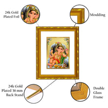 Load image into Gallery viewer, DIVINITI 24K Gold Plated Bal Ganesha Wall Photo Frame For Home Decor, Festival Gift (21.5 X 17.5 CM)
