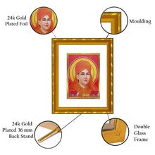 Load image into Gallery viewer, DIVINITI 24K Gold Plated Dayananda Saraswati Photo Frame For Home Wall Decor, Tabletop (21.5 X 17.5 CM)
