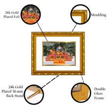 Load image into Gallery viewer, DIVINITI 24K Gold Plated Mata Ka Darbar Photo Frame For Home Wall Decor, Puja, Gift (21.5 X 17.5 CM)
