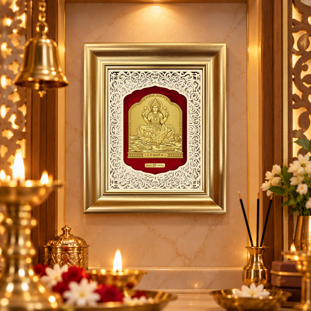 24K Gold-Plated Lakshmi Frame | Premium Gift Box | 30x25 CM