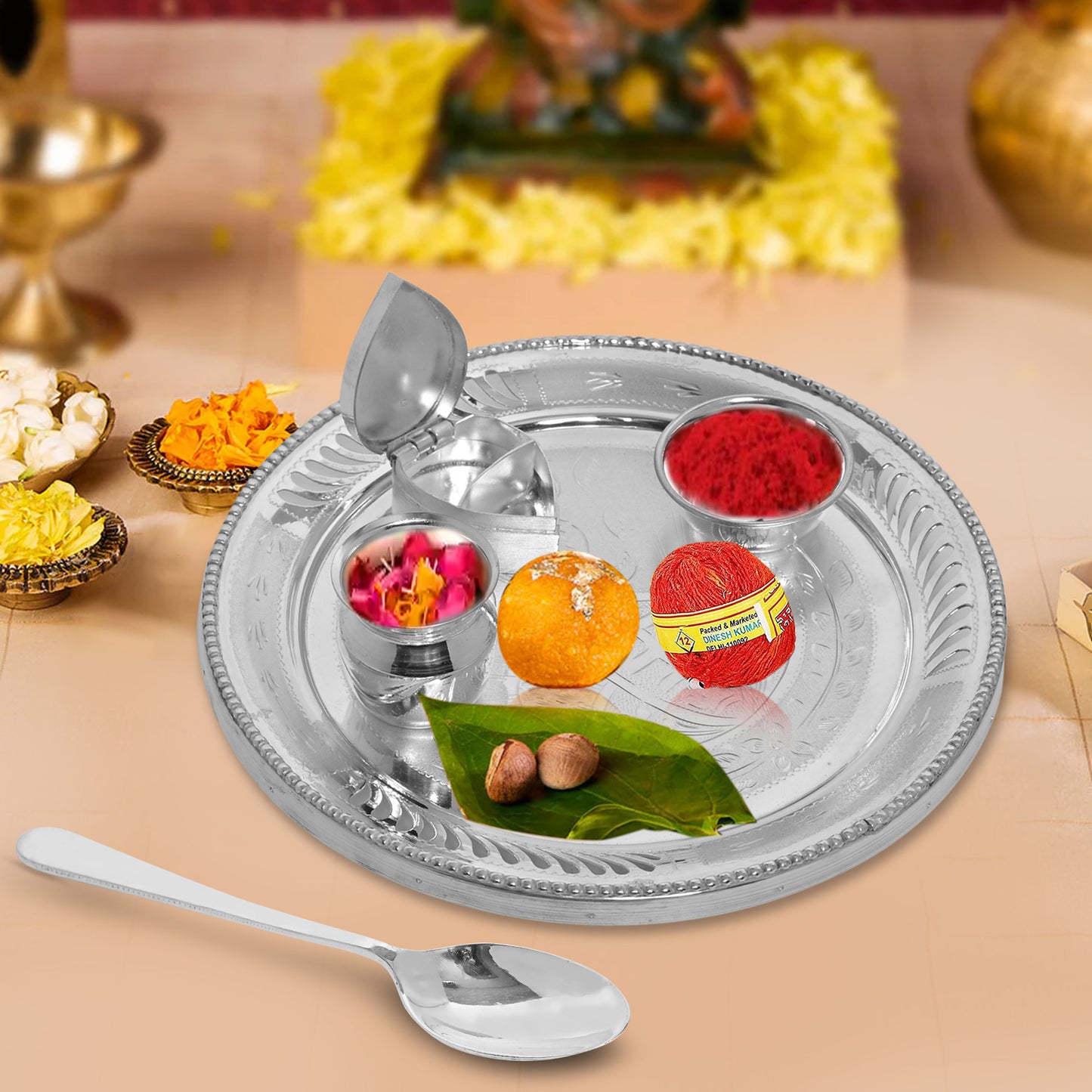 925 Pure Silver Spoon for Pooja and Gifting Purpose Puja Mandir (20g)