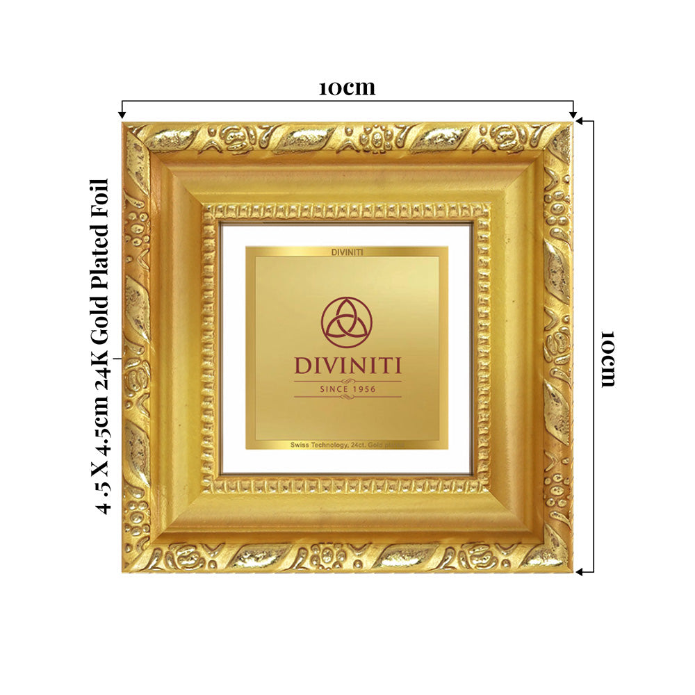Diviniti Double Glass Frame Personalised Tabletop Photo Frame in 24K Gold Plated Foil | DG-103-S1A