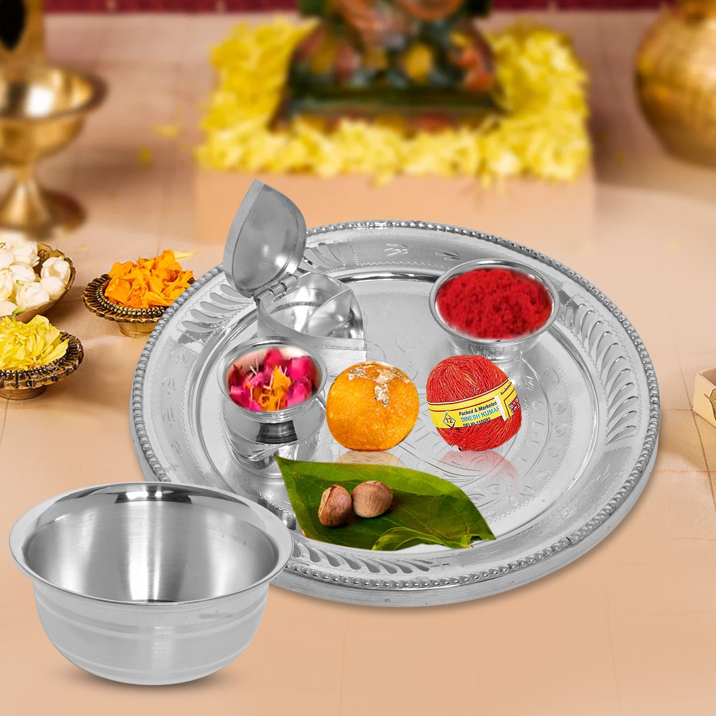DIVINITI 925 Pure Silver Katori Bowl for Pooja and Workplace Gifting Mandir Puja Purpose (19g)