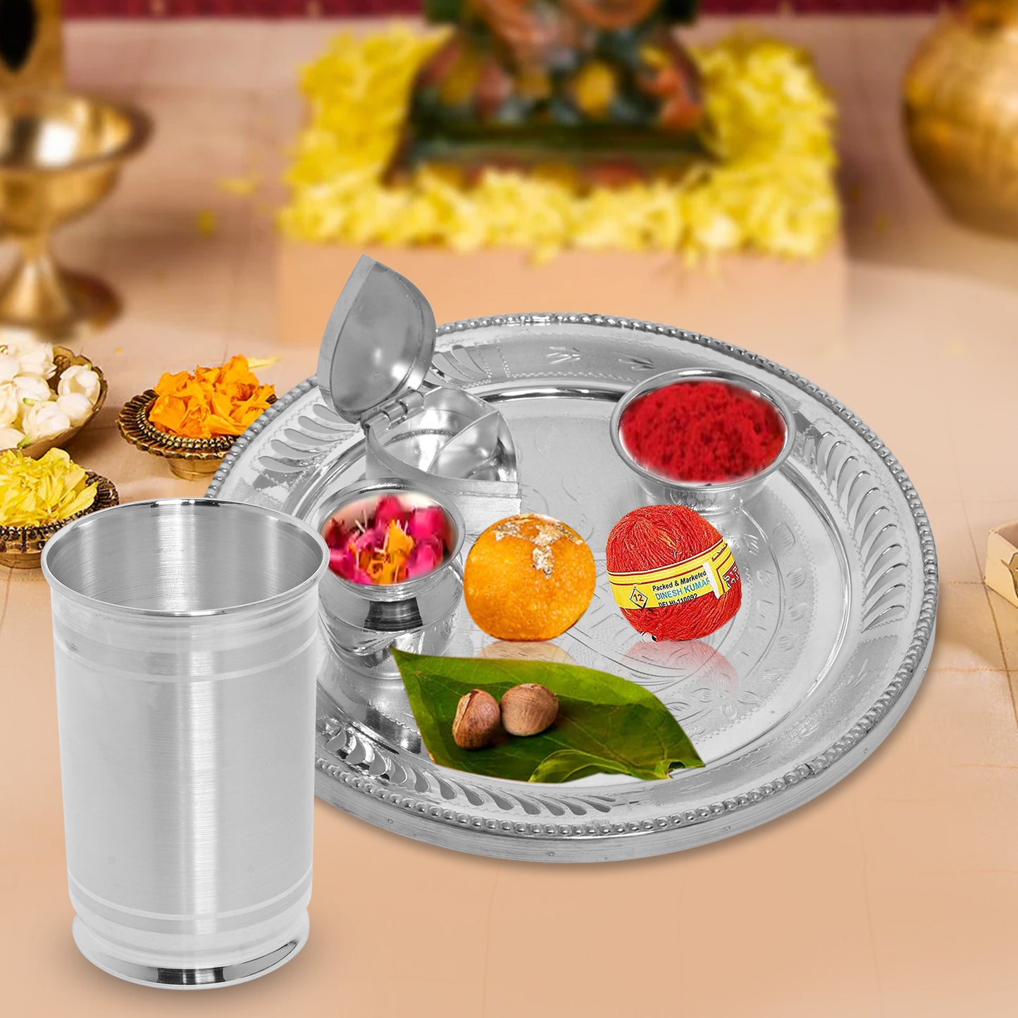 925 Pure Silver Glass for Pooja and Gifting Mandir Puja Purpose (79g)