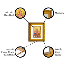 Load image into Gallery viewer, DIVINITI 24K Gold Plated Ganesha Wall Photo Frame For Home Decor, Good Fortune, Puja (15.0 X 13.0 CM)

