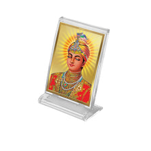 Load image into Gallery viewer, Diviniti 24K Gold Plated Guru Harkrishan Frame For Car Dashboard, Home Decor, Table (11 x 6.8 CM)
