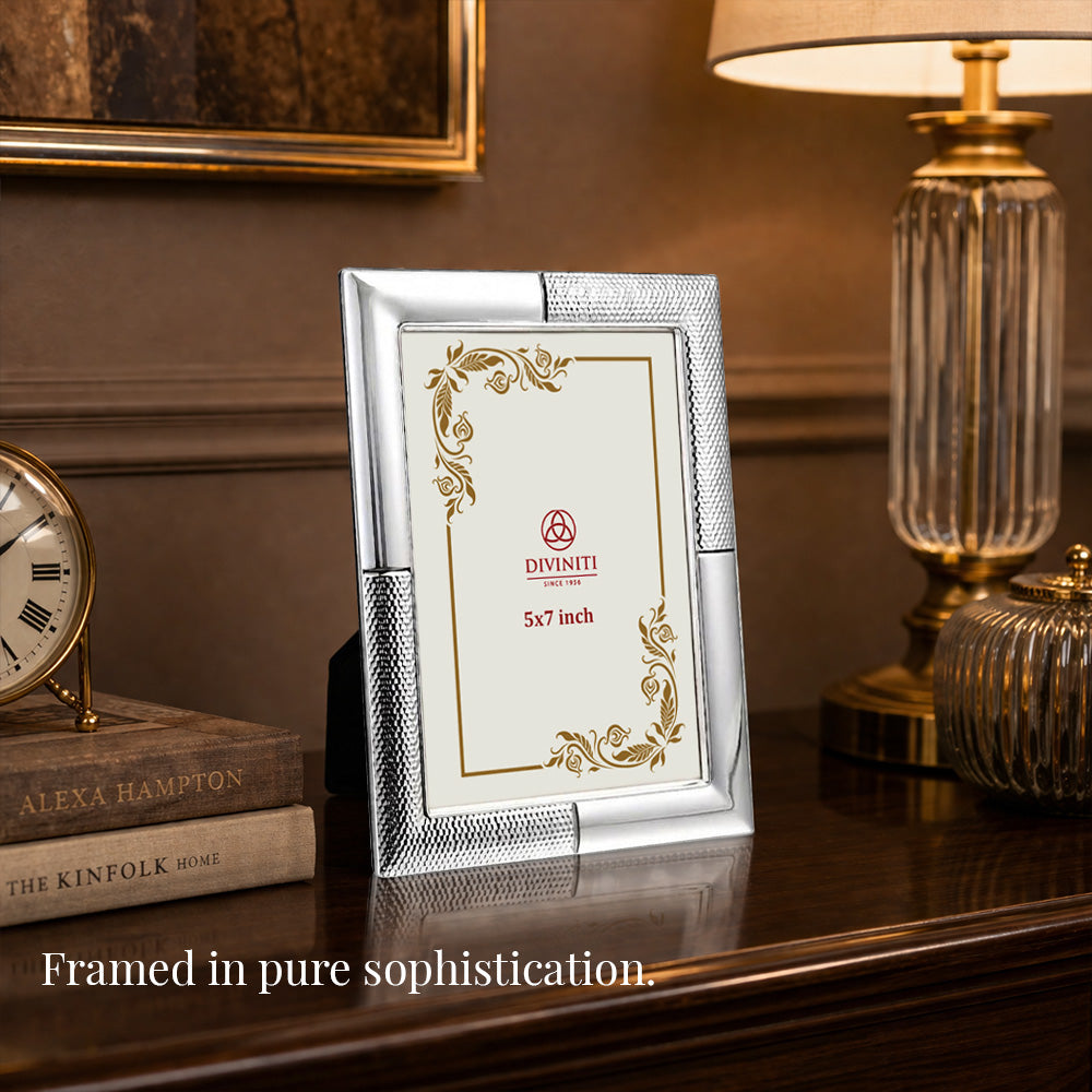 Diviniti Premium Silver Plated 5x7 Photo Frame