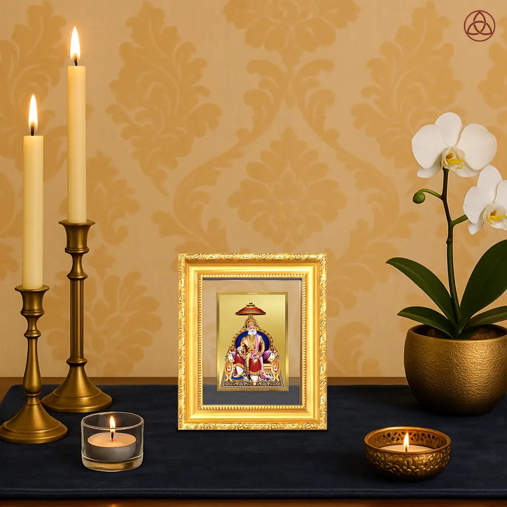 Maharaja Agrasen For Wall Hanging & Tabletop Frame in 24K Gold Plated Foil