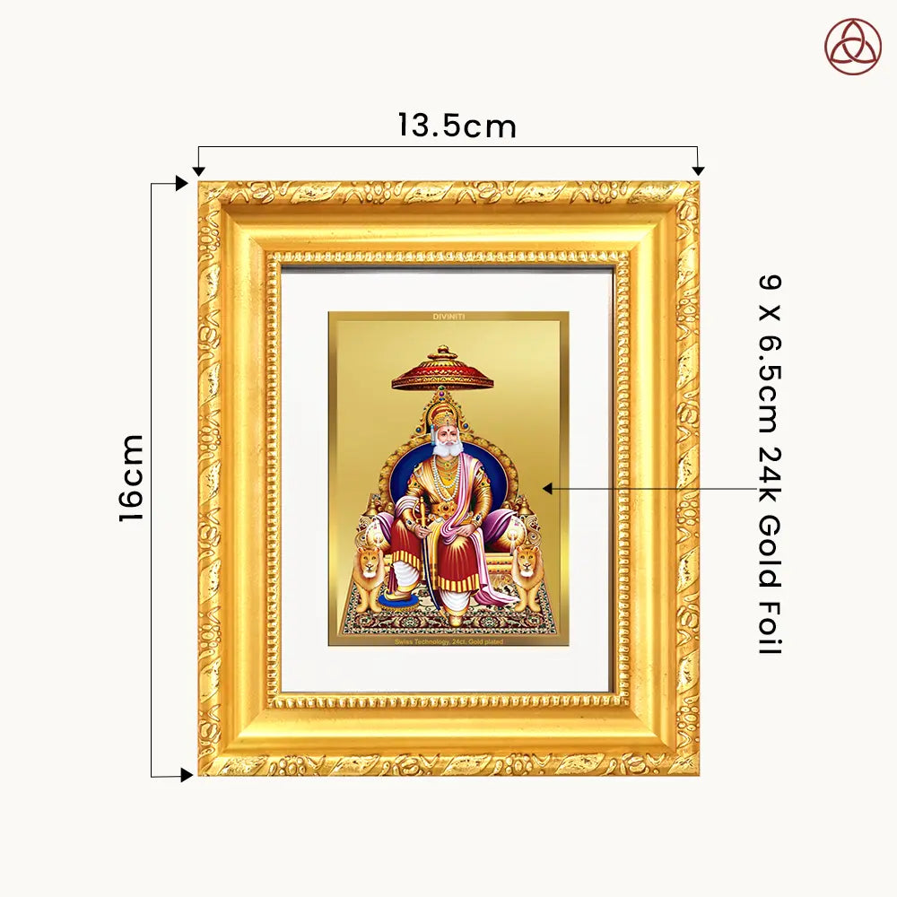 Maharaja Agrasen For Wall Hanging & Tabletop Frame in 24K Gold Plated Foil