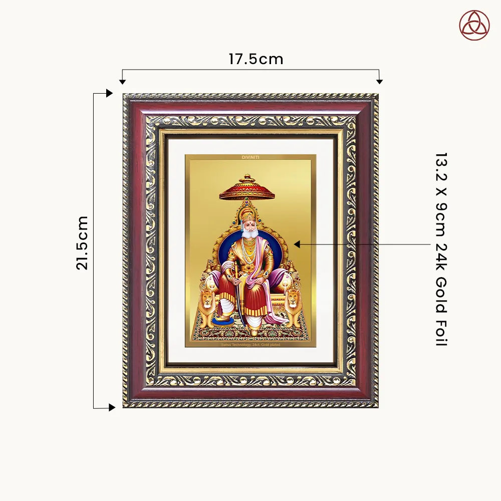 Maharaja Agrasen for Wall & Tabletop Photo Frame in 24K Gold Plated Foil