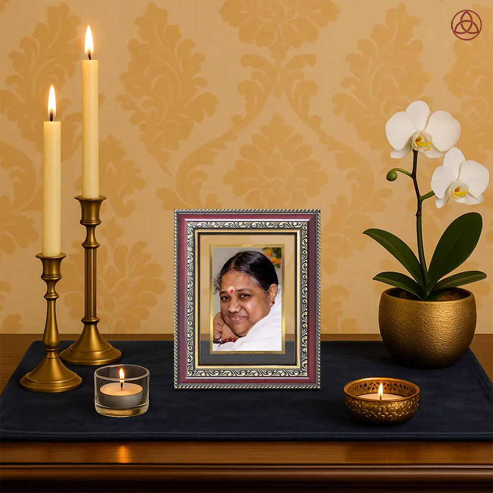 Mata Amritanandamayi | Guru Amma for Wall & Tabletop Photo Frame in 24K Gold Plated Foil