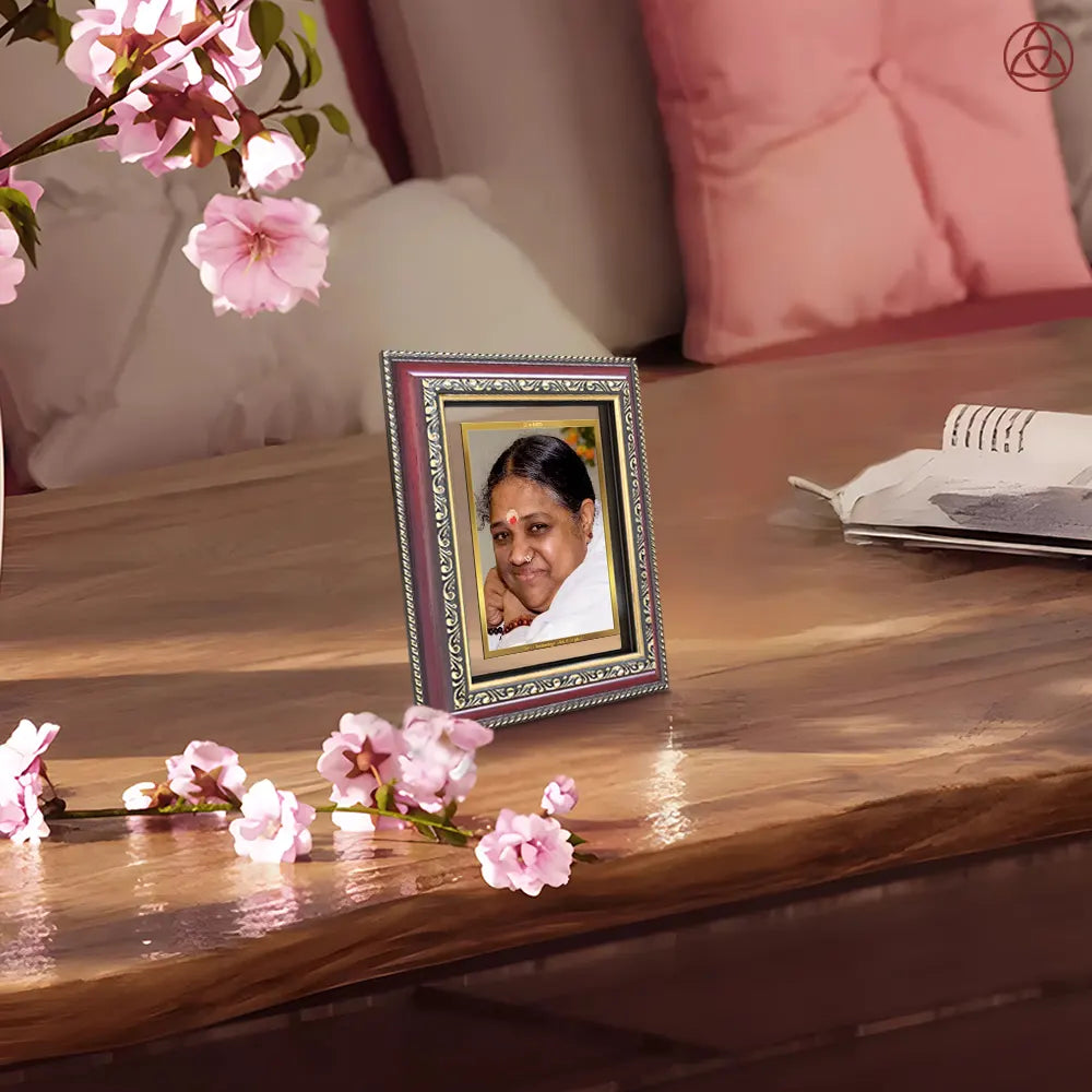 Mata Amritanandamayi | Guru Amma for Wall & Tabletop Photo Frame in 24K Gold Plated Foil