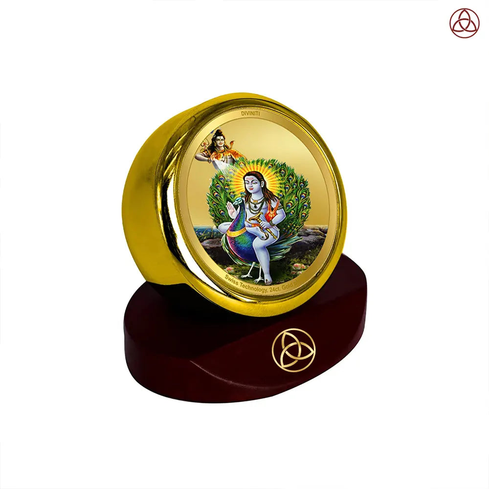 Baba Balak Nath | Paunahari For Car Dashboard Frame in 24K Gold Plated Foil