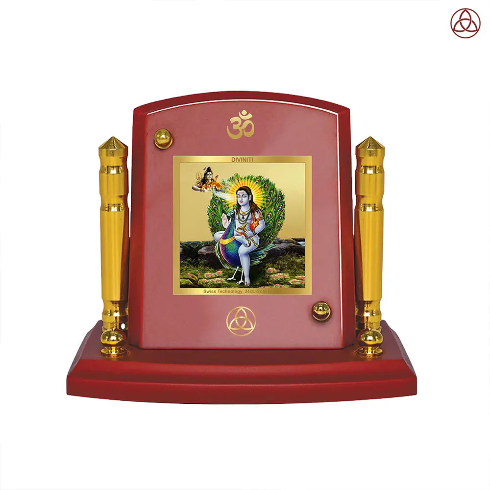 Baba Balak Nath | Paunahari For Car Dashboard Frame in 24K Gold Plated Foil