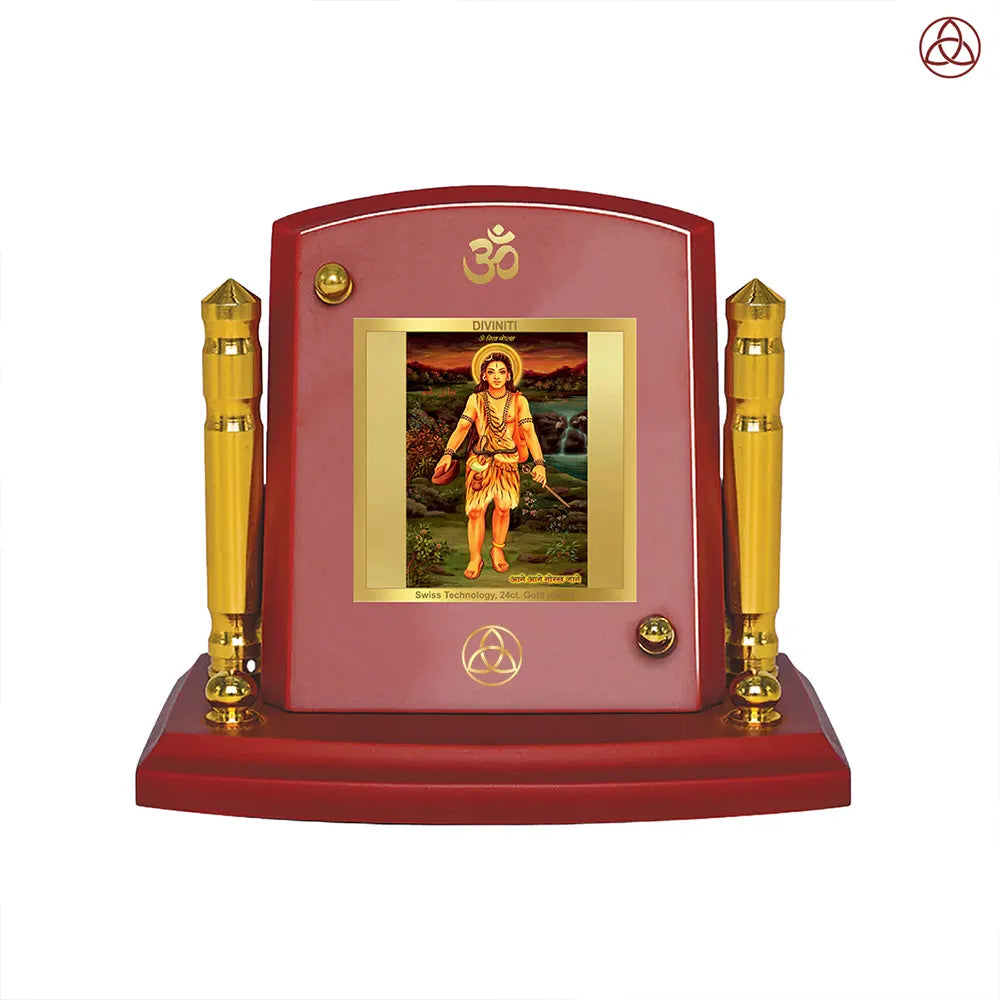 Baba Gorakhnath | Darshani For Car Dashboard Frame in 24K Gold Plated Foil