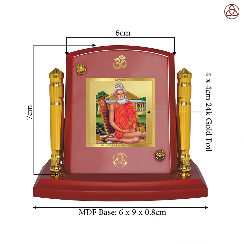Baba Lokenath | Lokenath Brahmachari For Car Dashboard Frame in 24K Gold Plated Foil