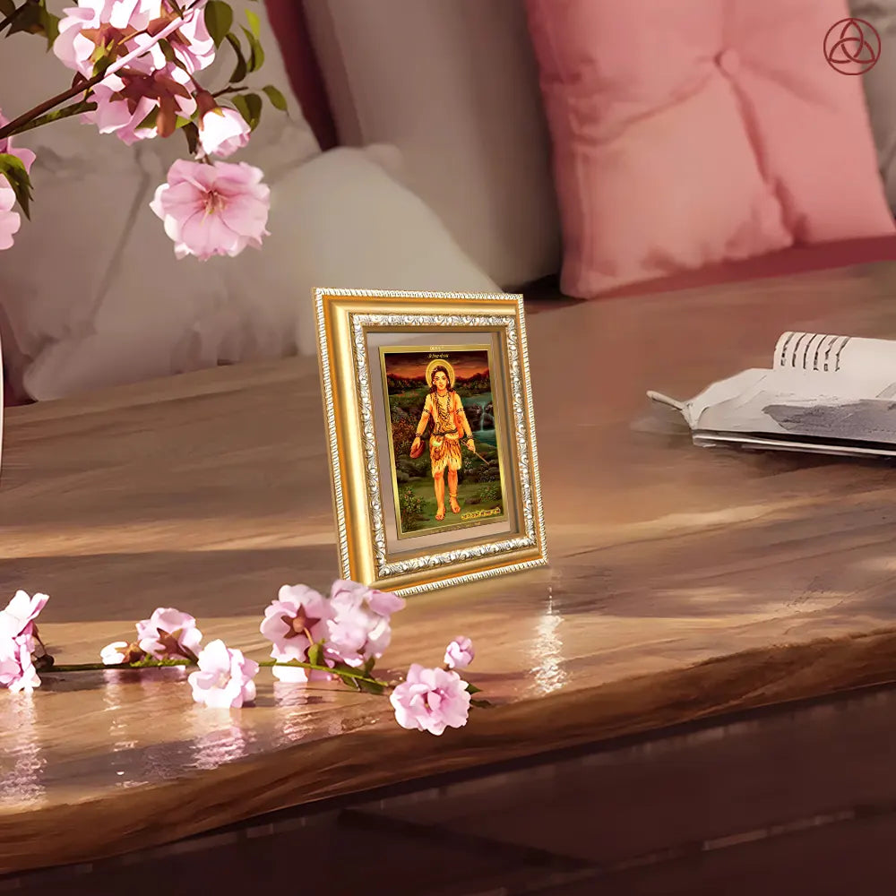 Baba Gorakhnath | Darshani for Wall & Tabletop Photo Frame in 24K Gold Plated Foil