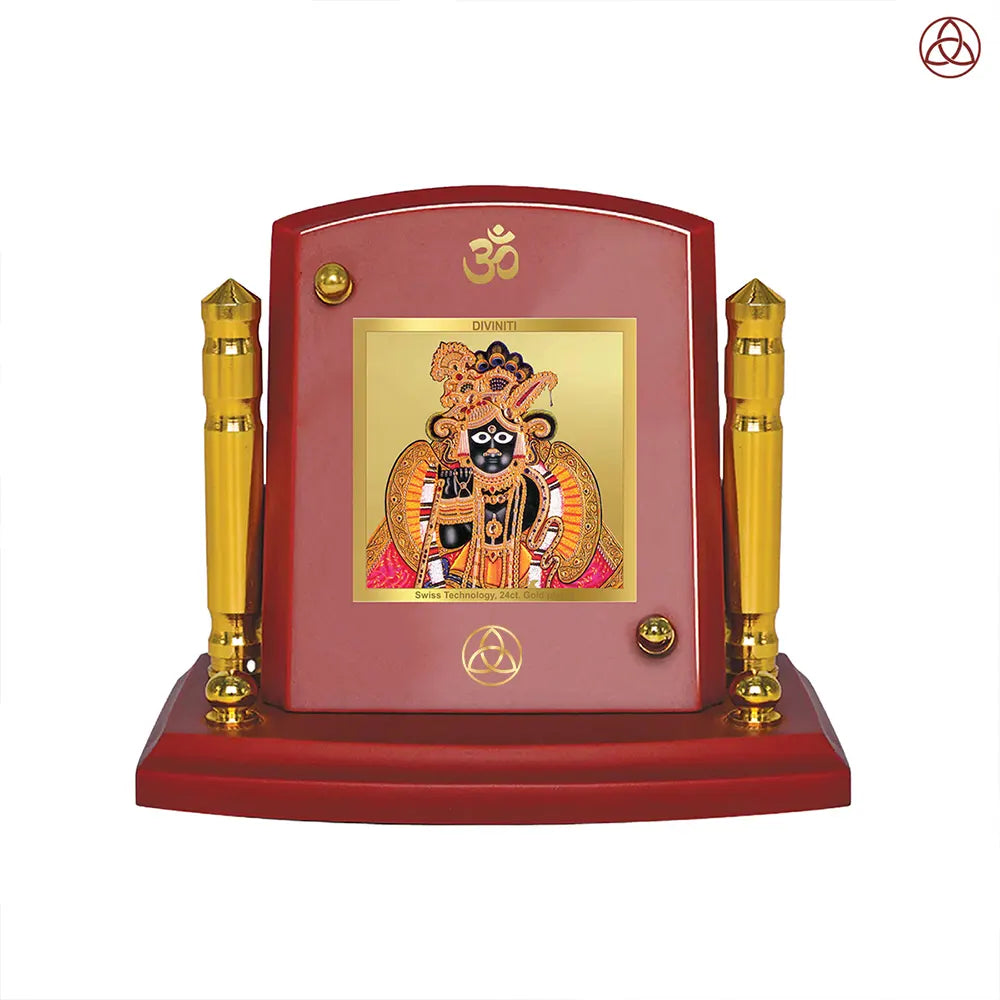 Banke Bihari | Kunjbihari Car Dashboard Frame in 24K Gold Plated Foil