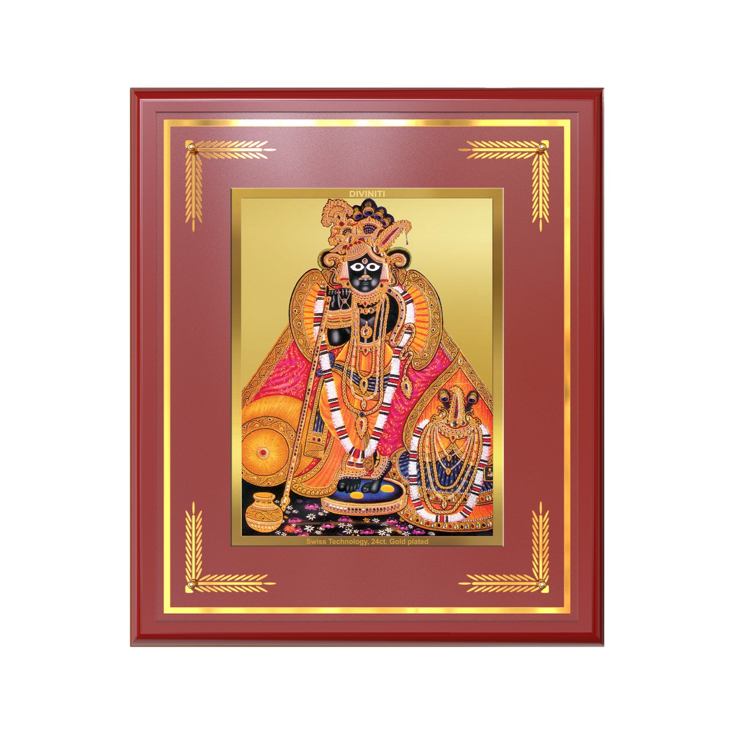 Banke Bihari | Kunjbihari Wall Mount Photo Frame in 24K Gold Plated Foil