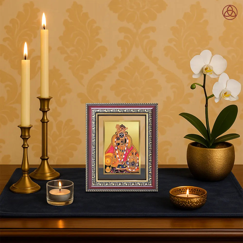 Banke Bihari | Kunjbihari Wall & Tabletop Photo Frame in 24K Gold Plated Foil