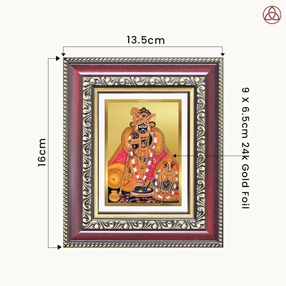 Bankey Bihari | Kunjbihari Tabletop Frame in 24K Gold Plated Foil