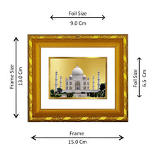 Load image into Gallery viewer, DIVINITI 24K Gold Plated Taj Mahal Photo Frame For Home Wall Decor, TableTop, Luxury Gift (15.0 X 13.0 CM)
