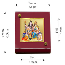 Load image into Gallery viewer, Diviniti 24K Gold Plated Shiv Parivar For Car Dashboard, Home Decor &amp; Worship (7 x 9 CM)
