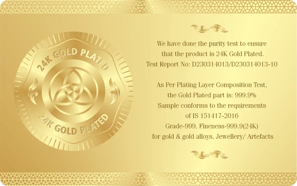 Adinath | Adishwara Tirthankara Rishabhanatha For Car Dashboard Frame in 24K Gold Plated Foil