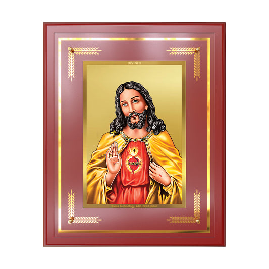 Jesus Christ | Sacred Wall Mount Photo Frame in 24K Gold Plated Foil