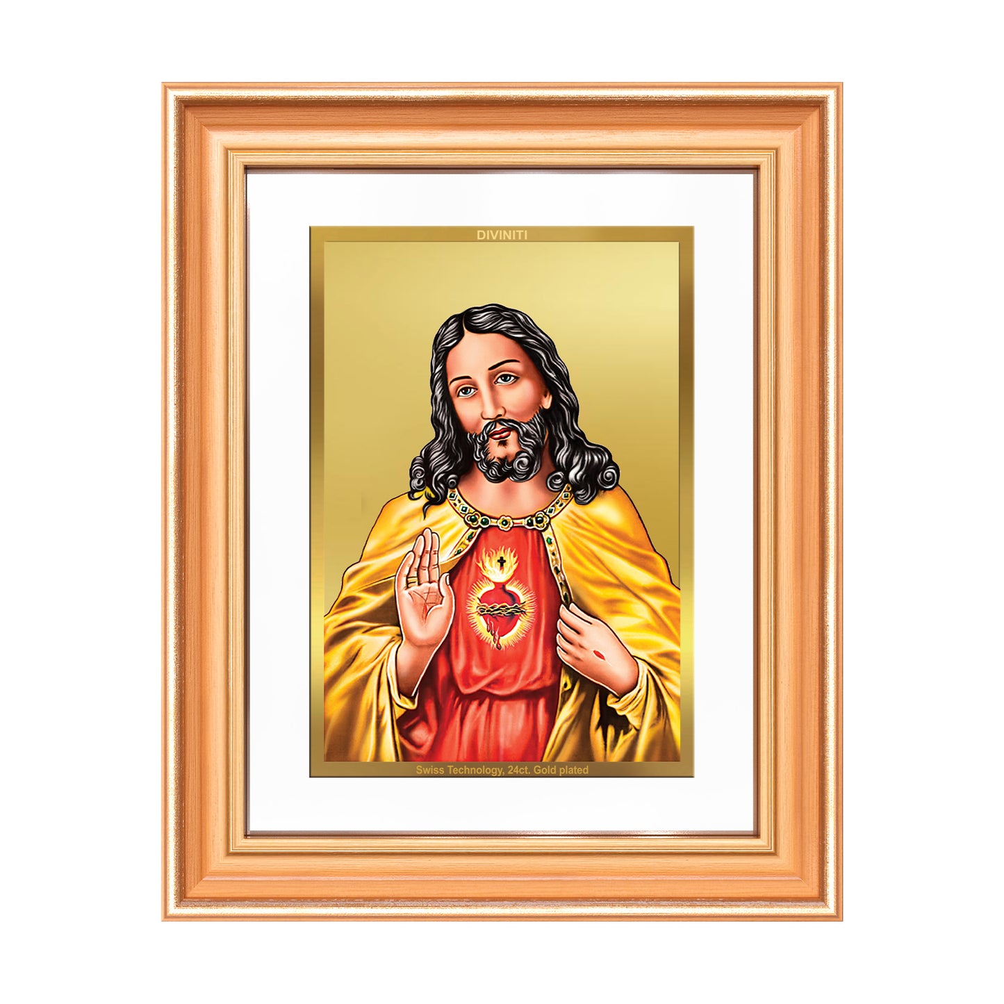 Jesus Christ | Sacred Wall Mount Photo Frame in 24K Gold Plated Foil