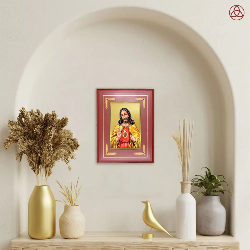 Jesus Christ | Wall Photo Frame in 24K Gold Plated Foil