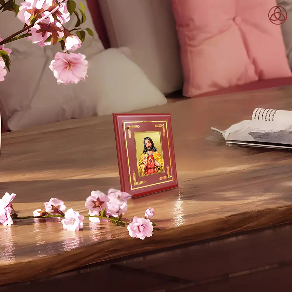 Jesus Christ | Sacred Wall & Tabletop Photo Frame in 24K Gold Plated Foil