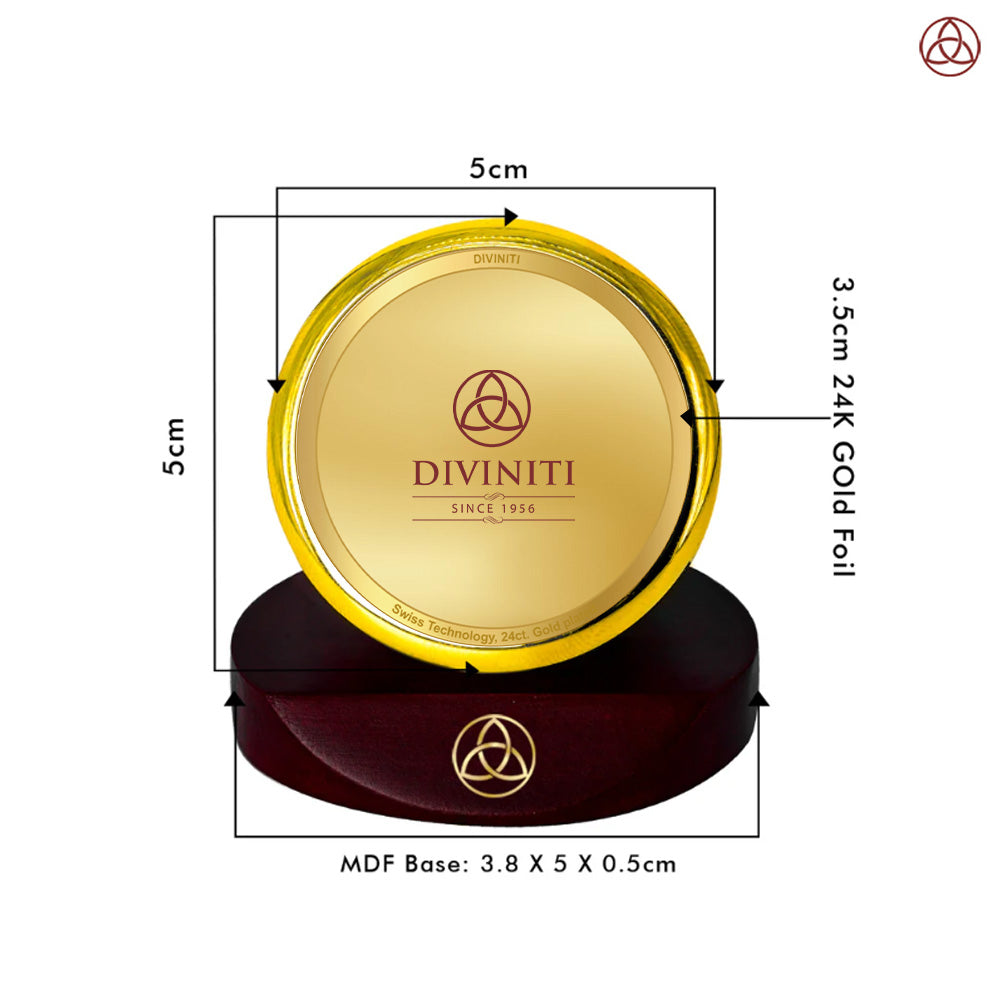 Diviniti MCF1CG Personalization Car Dashboard Frame in 24K Gold Plated Foil
