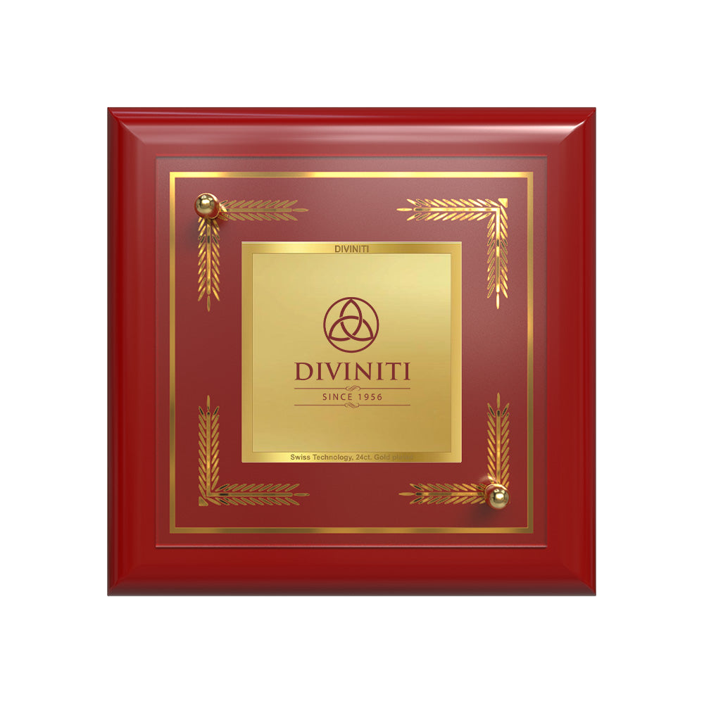 Diviniti MDF Frame Personalised Tabletop Photo Frame in 24K Gold Plated Foil | MDF-S1A